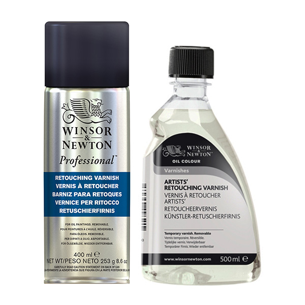 Winsor-&-Newton-Retouch-Varnish-Spray-and-liquid-bottles