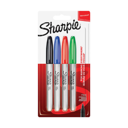 Sharpie-Permanent-Marker-Fine-Set-of-4-in-packaging