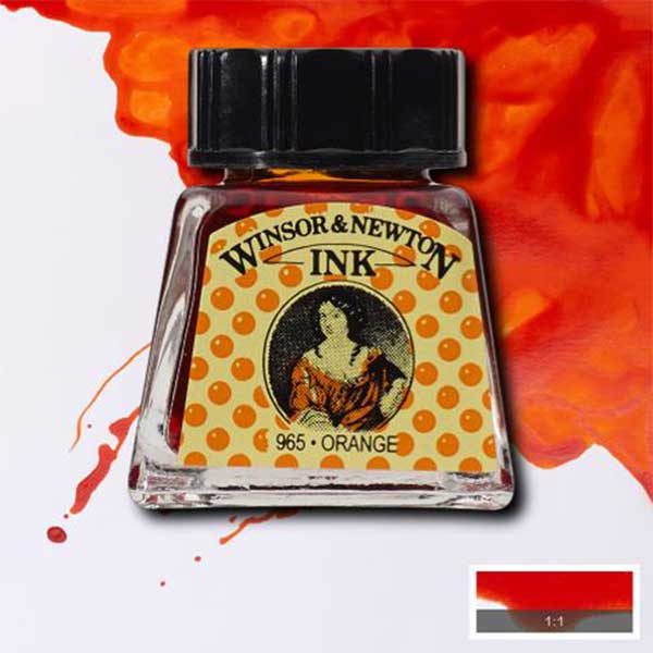 Ink-14ml-OrangeWinsor-&-Newton
