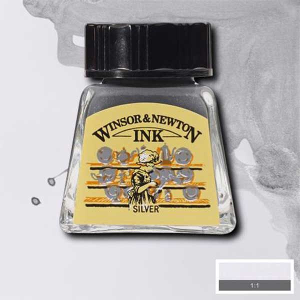 Ink-14ml-Silver-Winsor-&-Newton