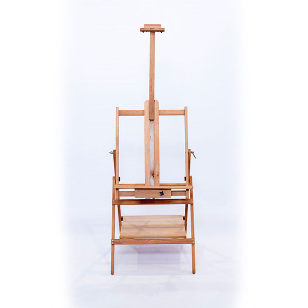 Studio-Multi-Media-Beech-Oiled-Easel-Front-View-with-extended-arm