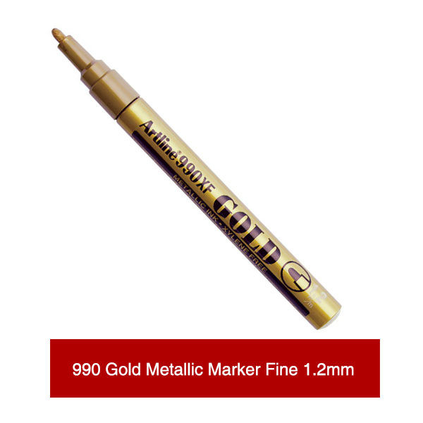 Artline Metallic Ink Markers Gold & Silver