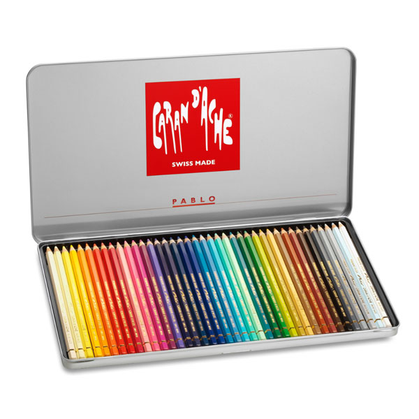Caran dAche Caran d’Ache Pablo Permanent Colour Pencils Tin of 18 Assorted Coloured Pencil 7610186093180 