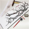 Nostalgie-Sketchbook-190gsm-Hahnemuhle-Open-book-with-artwork