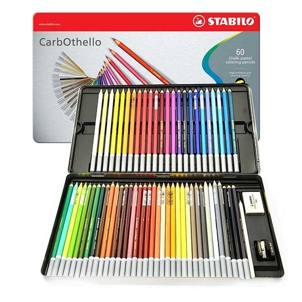 Stabilo-CarbOthello-Chalk-Pastel-Coloring-Pencil-60-Tin-Set