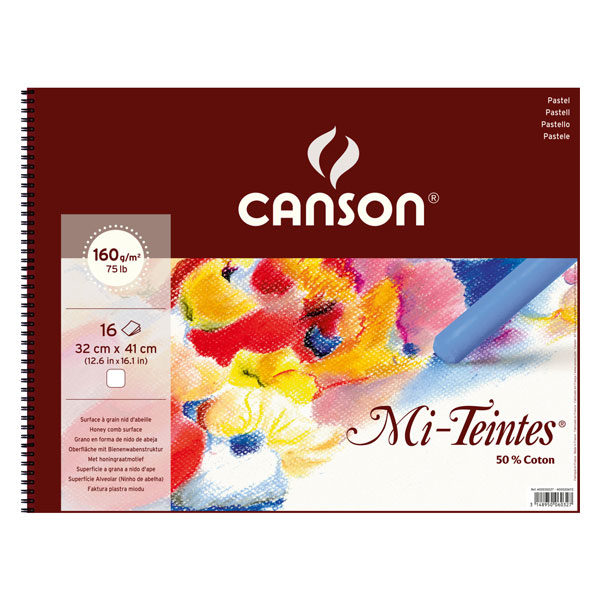 Canson-160gsm-Mi-Teintes-Spiral-Pastel-32x41cm-Sketchbook