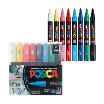 posca-PC-1M-acrylic-paint-marker-set-8-content