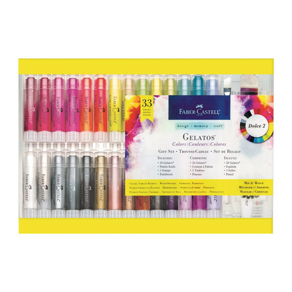 Faber-Castell-Gelatos-Watersoluble-Crayons-33pc-Gift-Set-Front-of-Package