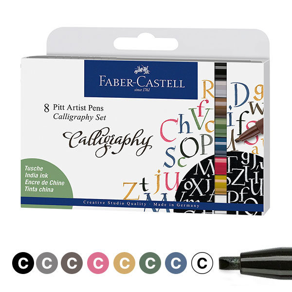 Faber-Castell-Pitt-Artist-Calligraphy-Pens-8-Set