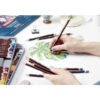 Derwent-Coloursoft-Pencil-Sketch-of-a-Plant-Leaf