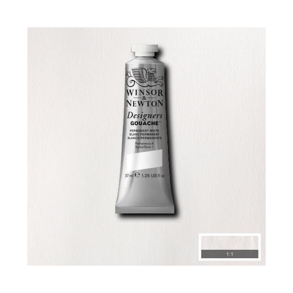 Winsor & Newton Designers Gouache Permanent White 37ml Tube