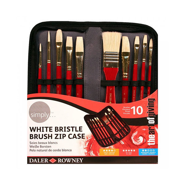 Daler-Rowney-Simply-Oil-White-Bristle-Brush-Zip-Case