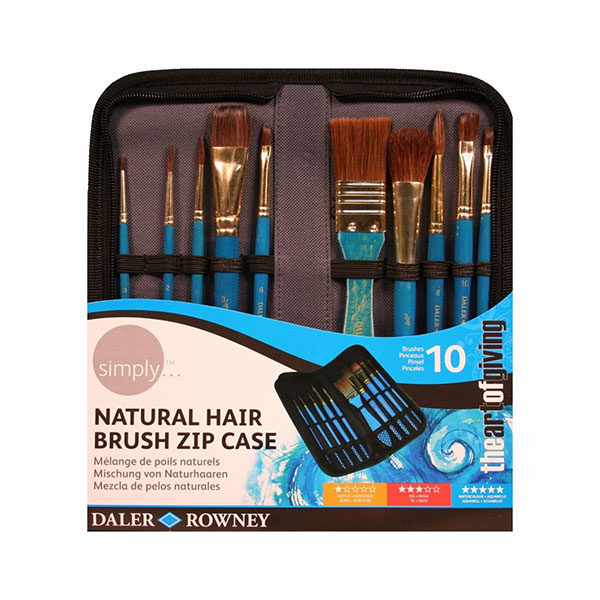Daler-Rowney-Simply-Watercolour-Natural-Hair-Brush-Zip-Case