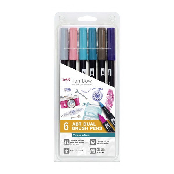Tombow-ABT-Dual-Brush-Pen-Vintage-Colours-6pc-Set