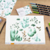 Tombow-ABT-Watercoloring-Greenery-Sketch