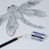 Tombow-Mono-Eraser-with-a-pencil-and-sketch