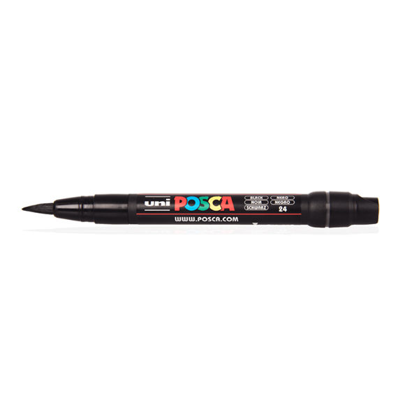 Posca-PCF-350-Soft-Brush-Tip-Black-Marker