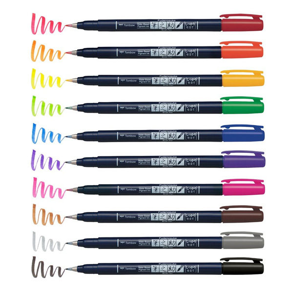 Tombow-Fudenosuke-Brush-Pen-Colour-Set-Pen-Colours