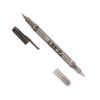 Tombow-Fudenosuke-Twin-Tip-Brush-Pen-Black-&-Grey-open-caps