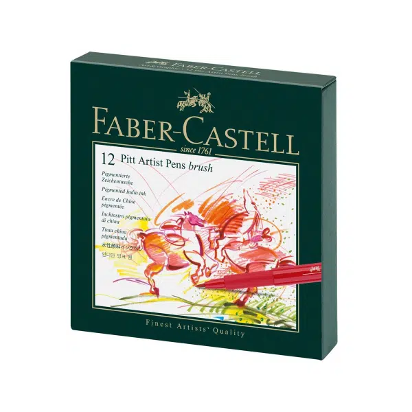 Faber-Castell-Pitt-Artist-Pen-Brush-India-ink-pen-studio-box-of-12