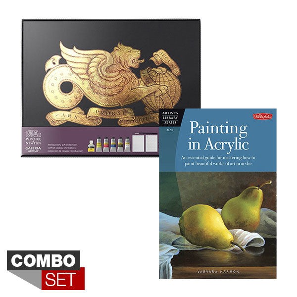 Combo-Set-Galeria-Acrylic-Gift-Set-and-Walter-Foster-Painting-In-Acrylic-Book