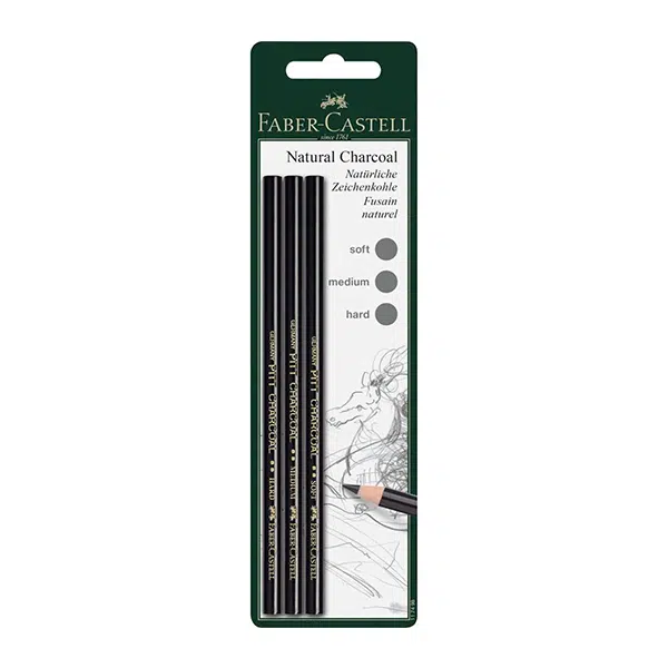 Faber-Castell-Oil-free-Pitt-Natural-Charcoal-Pencil-3pc-set