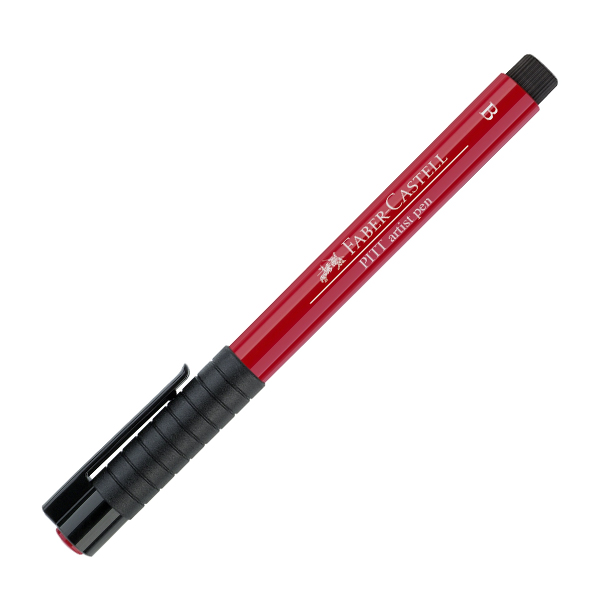 Faber-Castell-Pitt-Artist-Brush-Pen-Deep-Scarlet-Red-Colour-with-cap