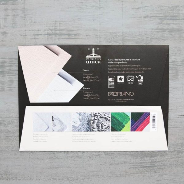 Fabriano Unica Paper Test Pack in packaging back view