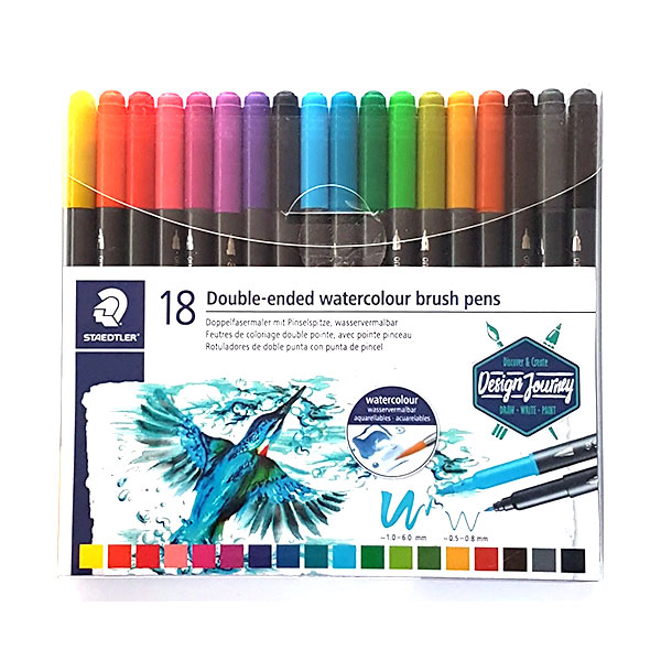 Staedtler-Double-ended-Watercolour-Brush-18-Pen-Set