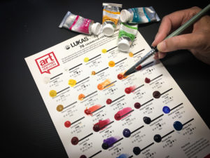 Lukas Aquarell dot colour chart