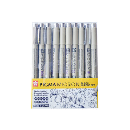 Sakura Pigma Micron pen 01 Black marker felt tip pen, Archival pigment ink  for artist, sketch & drawing pens - 8 fine line pen set 