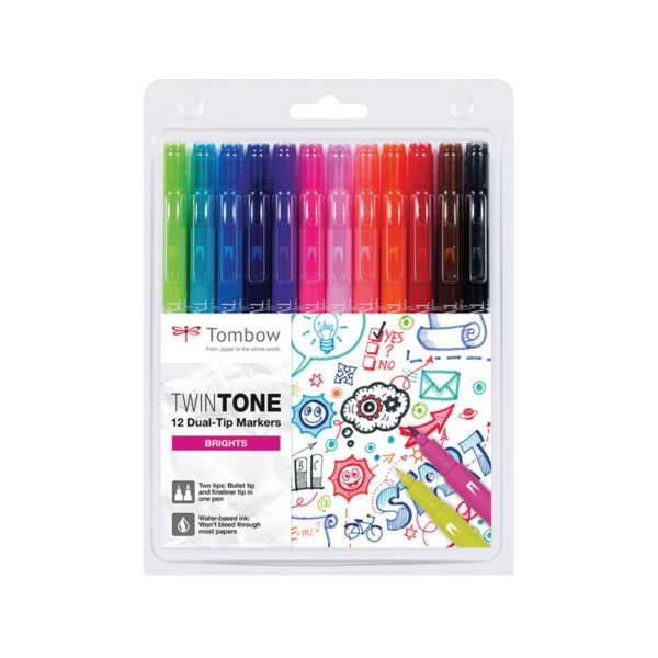 Tombow TwinTone Marker Set - Bright