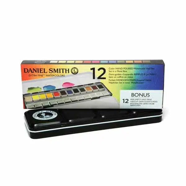 Daniel-Smith-12-Colour-Half-Pan-Set-in-Metal-Box-Bonus-12-Empty-Half-Pans