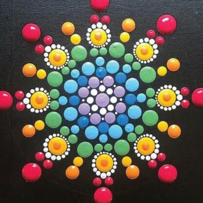 Dotting Tool Colourful Art on Canvas