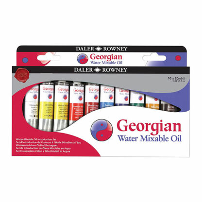 Daler-Rowney-Georgian-Water-Mixable-Oil-Introduction-Set-10x20ml-Tubes