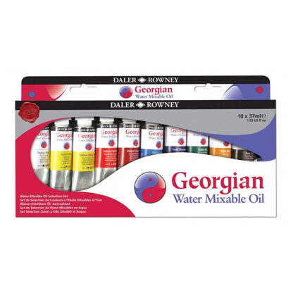 Daler-Rowney-Georgian-Water-Mixable-Oil-Selection-Set-10x37ml-Tubes