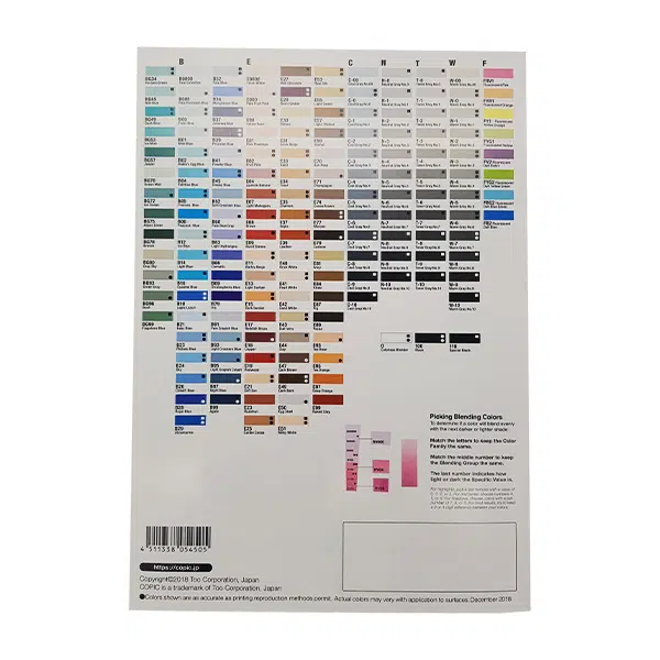 Copic Color Chart Blank FREE