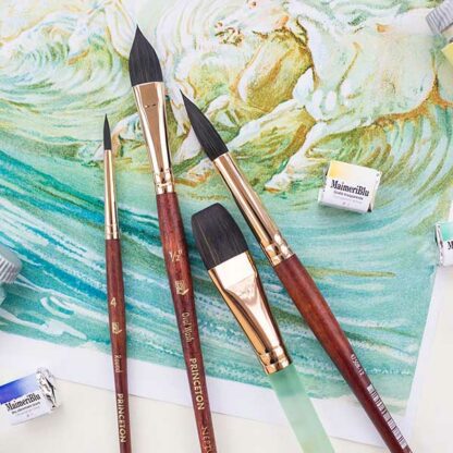 Princeton-Neptune-brushes-being-used-with-Maimeriblu-watercolour