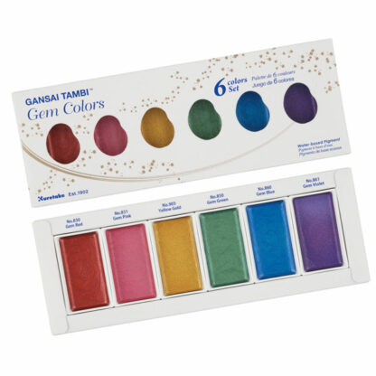 KURETAKE-GANSAI-TAMBI-Set-of-6-Gem-Colors-set-in-Packaging