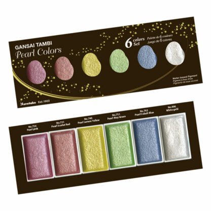 KURETAKE-GANSAI-TAMBI-Set-of-6-Pearl-Colors-set-in-Packaging
