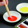 KURETAKE-GANSAI-TAMBI-Watercolours-being-mixed-with-water