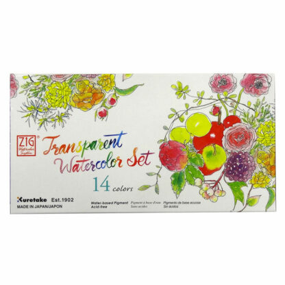 Kuretake-ZIG-Watercolor-System-Transparent-Set-of-14-in-packaging