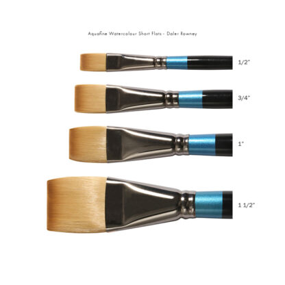 Aquafine-Watercolour-Short-Flat-Brushes---Daler-Rowney