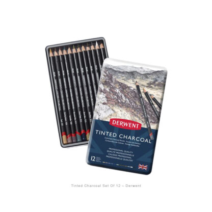 Tinted Charcoal Set Of 12 Open - Derwent