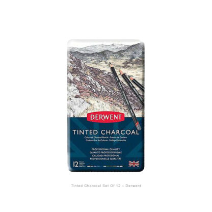Tinted Charcoal Set Of 12 - Derwent