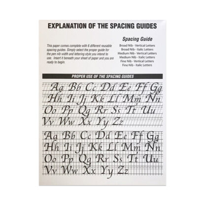 Bienfang Calligraphy Parchment Pad Explanation Of The Spacing Guides – Speedball