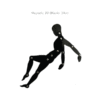 Black Plastick 2D Magnetc Manikin