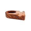 Single Hole Rosewood Calligraphy Ink Pot Holder & Pen Rest Side View - Minimaal en Mooi