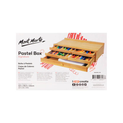 Artists Pastel Box 3 Drawer Back of Packaging – Mont Marte