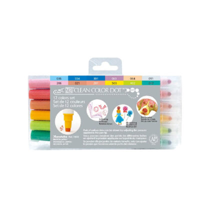 Clean Colour Dot Pens Set of 12 - Zig